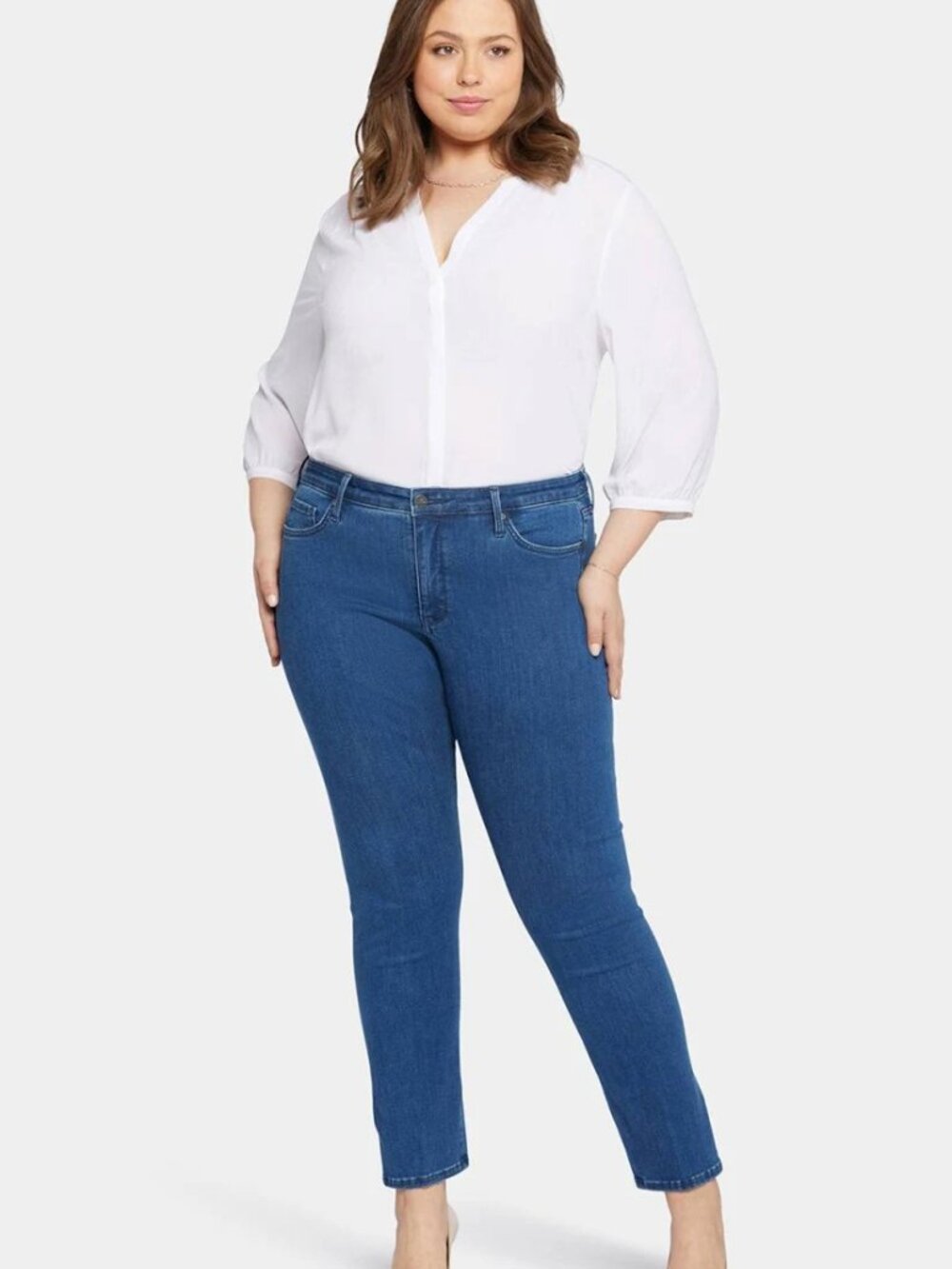 NYDJ Le Silhouette Sheri Seamless Slim Jeans in Treasured 22W